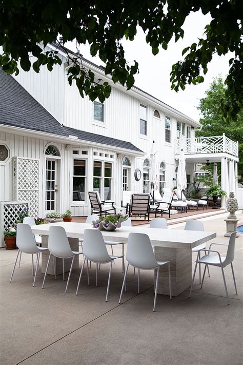 Still, the neutral colors help it blend in seamlessly with the rest of the furniture and decor. The-Makerista-Backyard-Modern-Kid-Friendly-Dining-Table ...