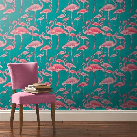 A Shade Wilder Arthouse Flamingo Beach Fuschia Unpasted Wallpaper