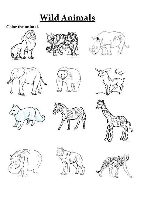 Wild Animals Esl Worksheet By Angielskiola Animal Worksheets