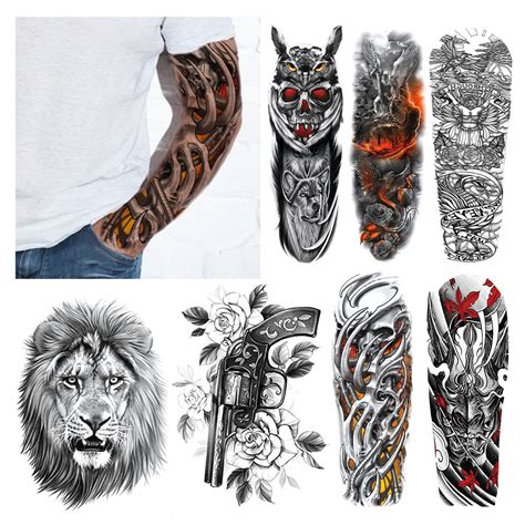 Buy Temporary Tattoos For Men Adults Fake Tattoos Sleeves For Men
