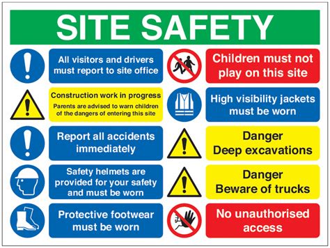 Health And Safety Compliant Site Safety Sign Safetyshop