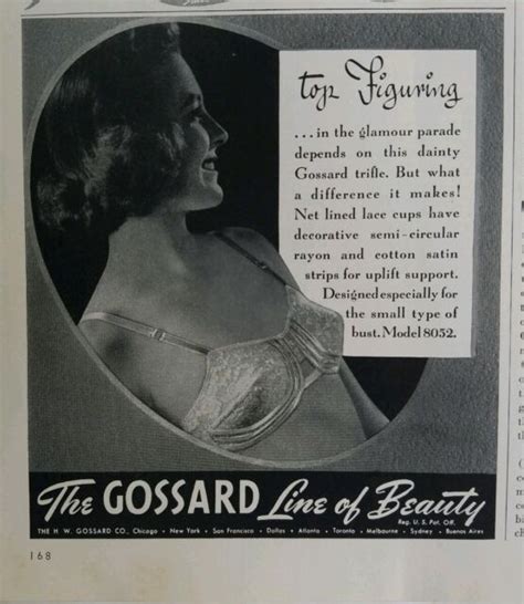 1941 Womens Gossard Bra Model 8052 Vintage Line Of Beauty Fashion Ad