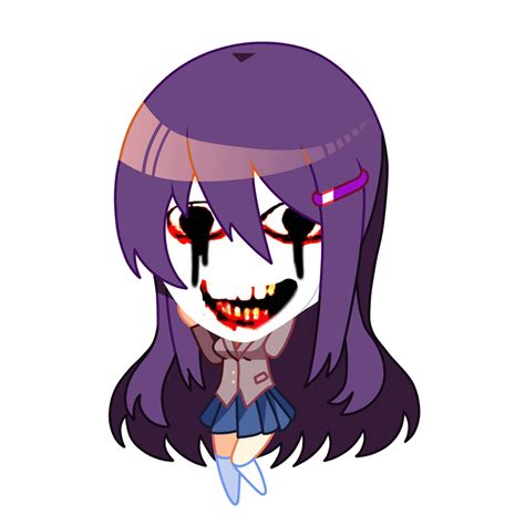 Hd Spooky Yuri Chibi Face Ddlc