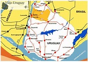 -Map of Uruguay including the " Salto Department " territory (orange ...