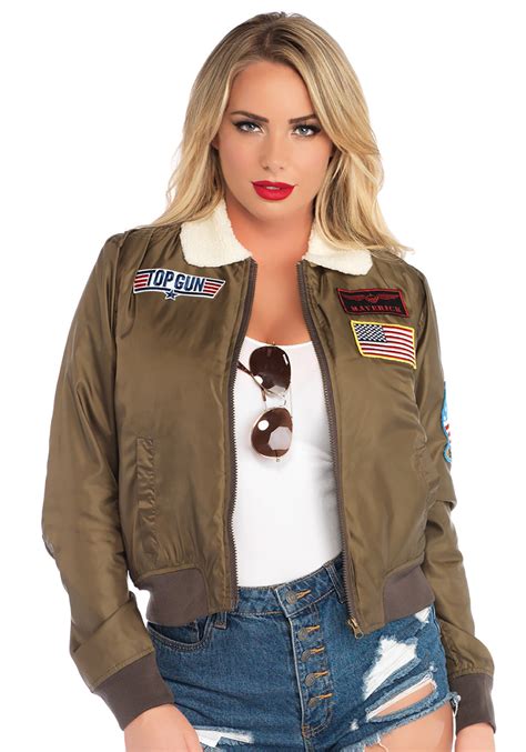 Top Gun Bomber Womens Jacket Costume