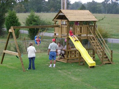 Wood Playset Plans Ideas Wood Playset Plans For Backyard Swing