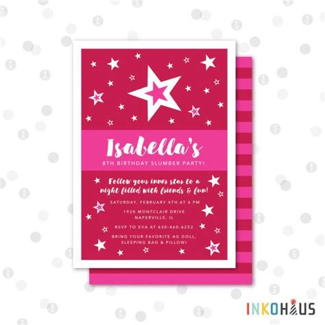 Custom 5x7 Invitation American Doll Birthday Party Collection By