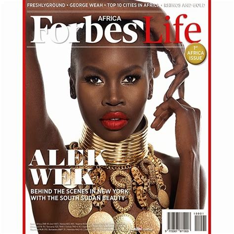Alek Wek Covers First Issue Of Forbes Africa Life
