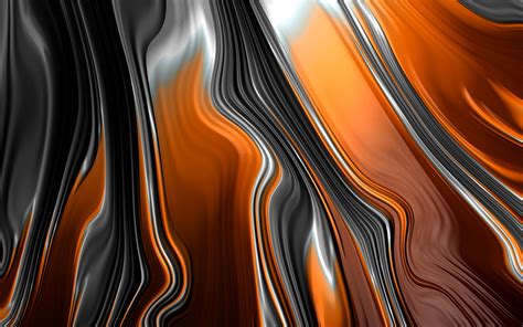 Download Wallpapers Orange Wavy Background 3d Waves