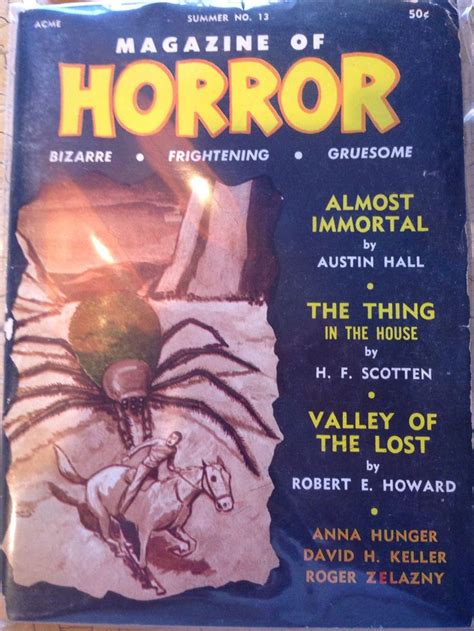 Magazine Of Horror Summer 1966 Published By Health Knowlwdge Inc
