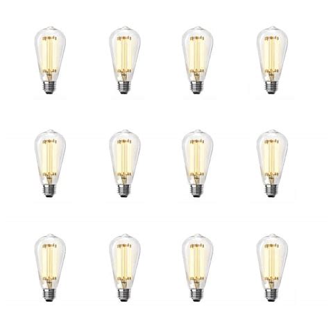 Feit Electric 60 Watt Equivalent St19 Dimmable Straight Filament Clear