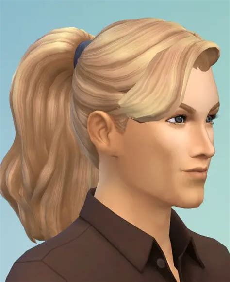 Birksches Sims Blog Eduards Ponytail Hair For Him Sims Hairs