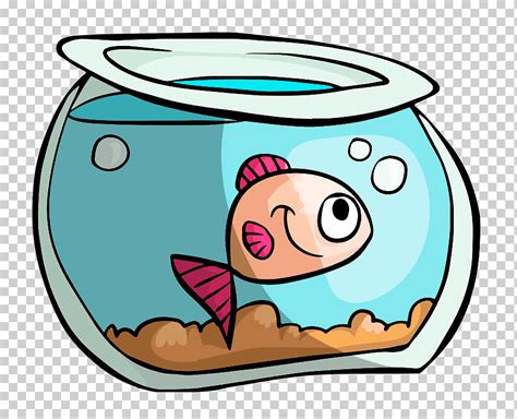 Peces en cuenco ilustración acuario pecera dibujos animados
