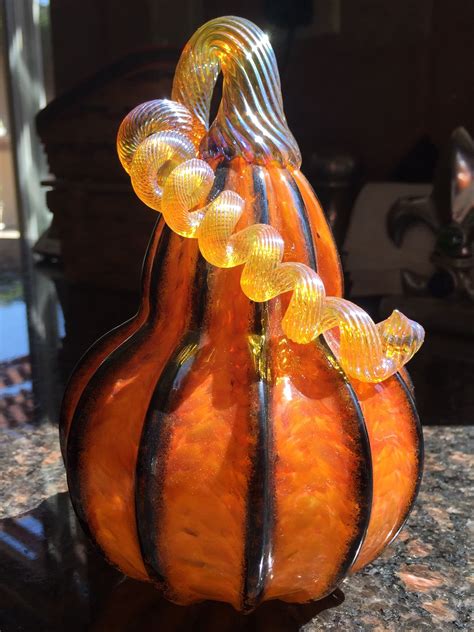 My Hansen Hand Blown Glass Gourd 2015 I Picked This Pumpkin At The