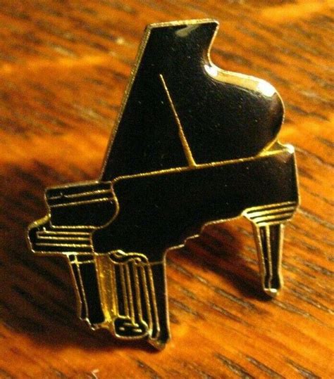 Grand Piano Lapel Pin Black Keyboard Pianist Music Instrument Musical