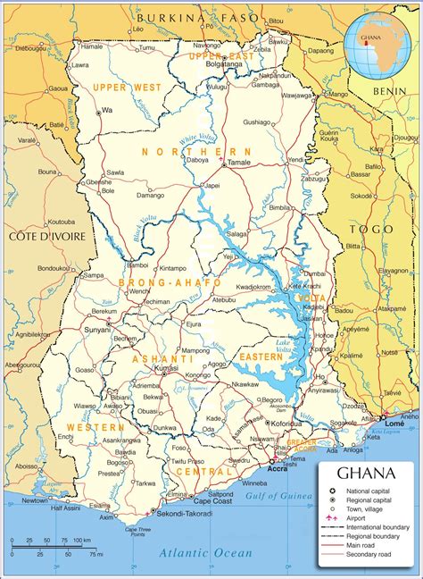 Ghana Maps Printable Maps Of Ghana For Download