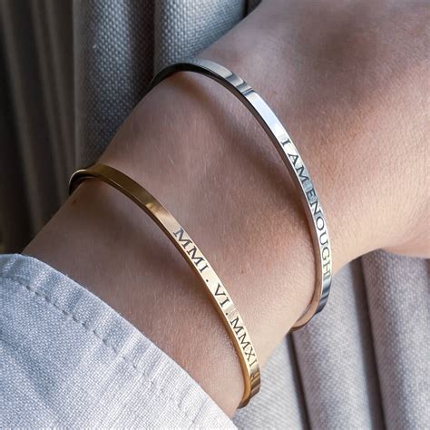 Personalised Gold Or Silver Engraved Bracelet By Florence London