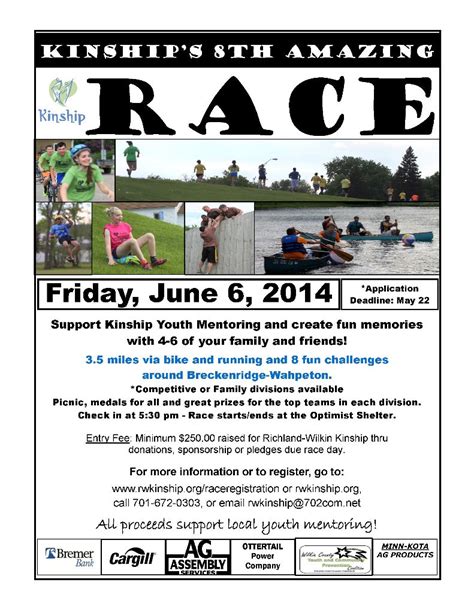 Amazing Race Poster Richland Wilkin Kinship