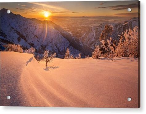 Winter Sunset Over Ogden Photograph By Rory Wallwork