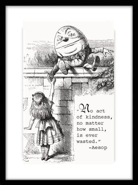 Humpty Dumpty Alice In Wonderland Vintage Print Storybook Etsy