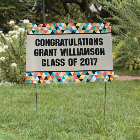Personalized Bold Graduation Party Yard Sign In 2021 Graduation Party