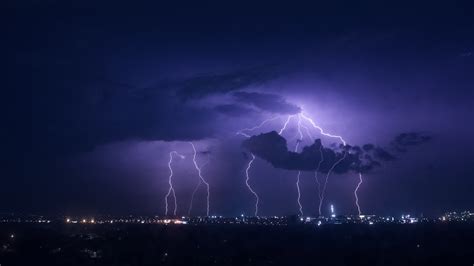 Lightning Lightning At Night Storm And Sky 4k Hd Wallpaper