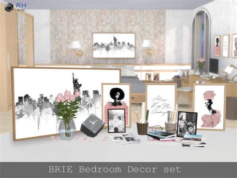 Sims 4 Cc Custom Content Clutter Decor The Sims Resource Righthearteds Brie Bedroom