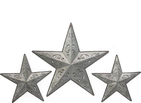 Buy Galvanized Lacy Metal Barn Star Set 2 X 12 1 X 18 Gray Rustic