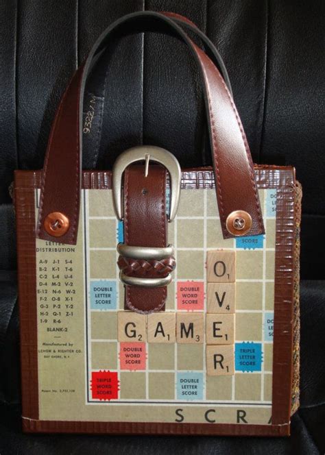 Upcycled Scrabble Game Purse Novelty T Made From Vintage Scrabble