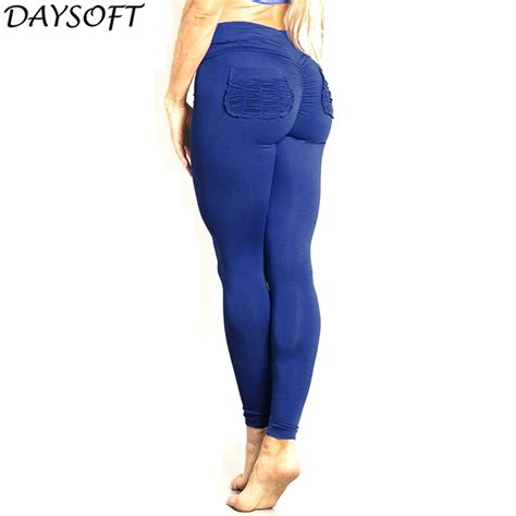 Daysoft Sexy Push Up Hips Leggings Women Workout Pants High Waist Elastic Sporting Fitness