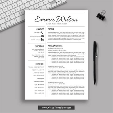 2021 2022 Pre Formatted Resume Template With Resume Icons