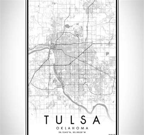 Tulsa Map Print Ida Red General Store