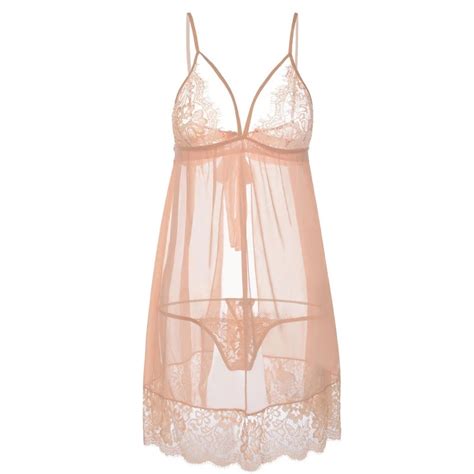 yomrzl a810 new arrival summer sexy women s nightgown gauze sleep dress deep v indoor clothes