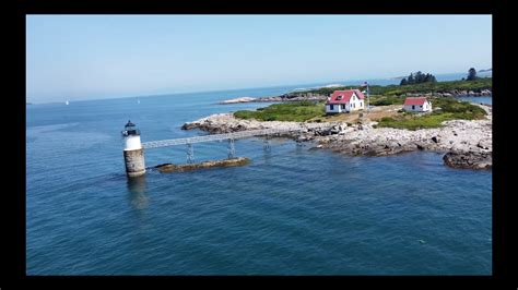 Ram Island Lighthouse And Ocean Point Boothbay Maine By Drone Youtube