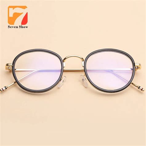 unisex round eyewear myopia glasses frames women man optical vintage