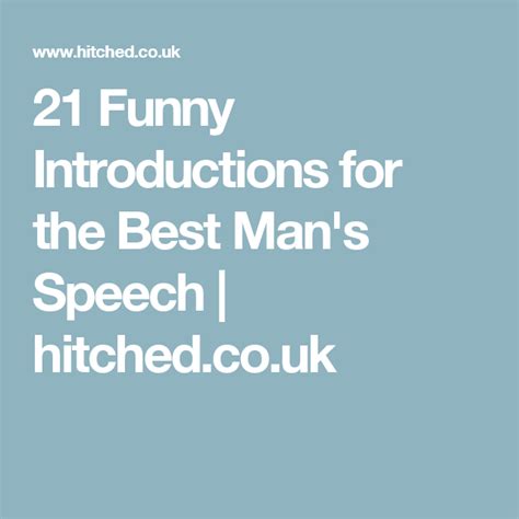 21 Funny Introductions For The Best Mans Speech Best Man Speech