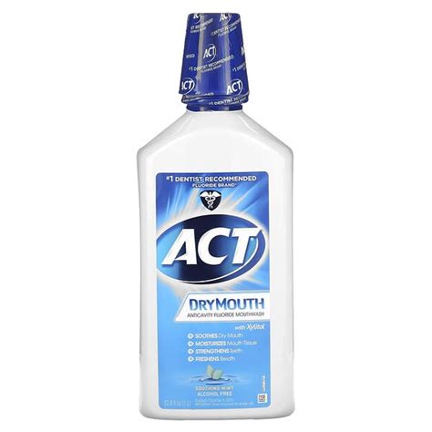 Act Dry Mouth Anticavity Fluoride Mouthwash With Xylitol Alcohol Free