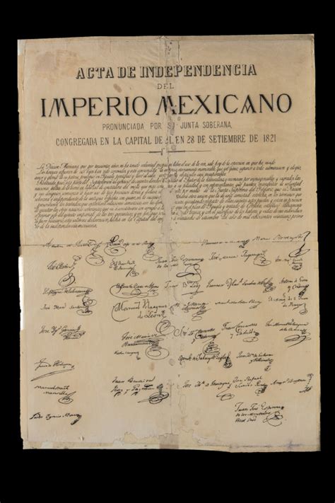 Lugares Inah Acta De Independencia Del Imperio Mexicano