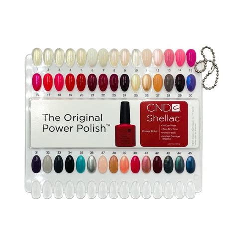 Cnd Shellac Color Chart Palette Sample Nails From Tnbl Uk Limited Uk