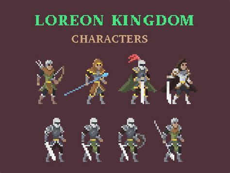 Loreon Kingdom Pixel Art Character Asset 2D 캐릭터 Unity Asset Store
