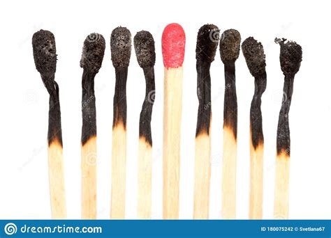Burned Matches Over White Stock Photo Image Of Objects 180075242