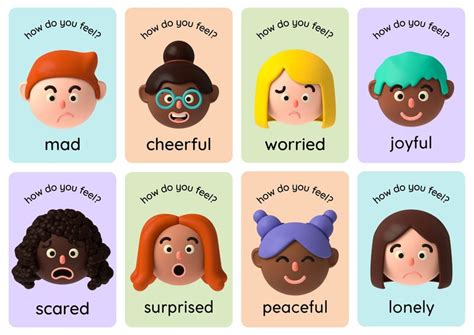 Customize 26 Emotions Flashcards Templates Online Canva