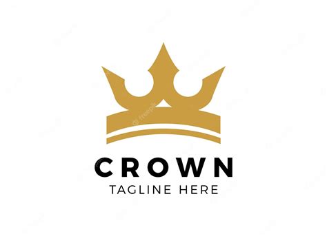 Premium Vector Minimalist Gold Crown Logo Design Template