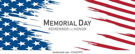 Memorial Day United States Remember Honor Stock Vector Royalty Free