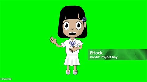 Girl Hungry Cartoon Character Alpha Avatar Stock Illustration