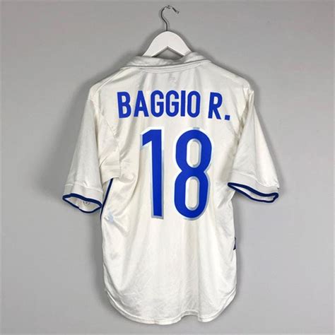 Retro 1998 World Cup Italy Away 18 Baggio R Soccer Jersey Etsy