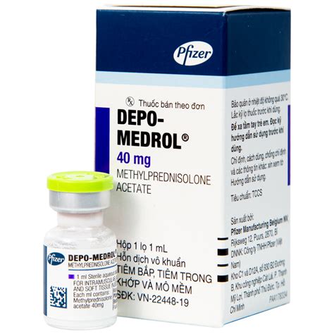 Thuốc Tiêm Depo Medrol 40mg điều Trị Viêm Khớp 1 Lọ X 1ml