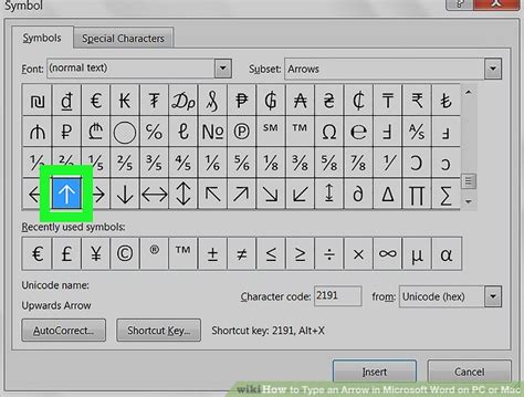 Arrows can indicate force directions in physics, they can be used to point directions in public places or as maths symbols. How to Type an Arrow in Microsoft Word on PC or Mac: 7 Steps