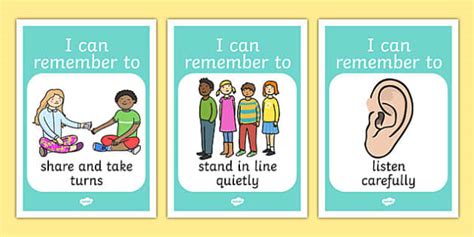 👉 Good Manners Display Posters Hecho Por Educadores
