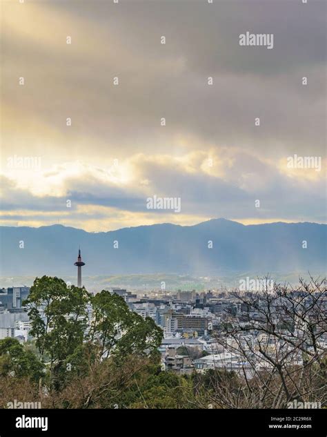 Kyoto Aerial View From Kiyomizudera Temple Stock Photo Alamy